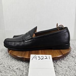 G.H. Bass & Co Weejuns Gilman Black Leather Casual Daily Penny Loafer Mens 15 D